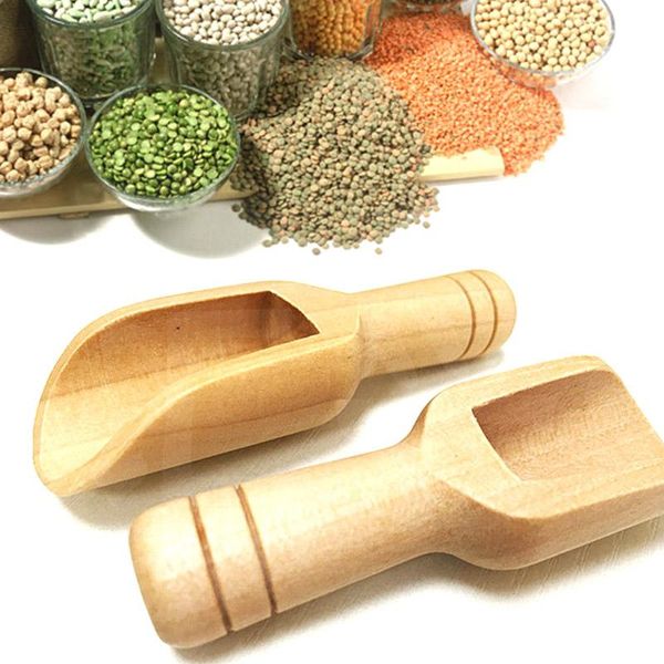 

spoons 3 pcs wooden small scoop salt sugar coffee spoon mini kitchen cooking tool andf889