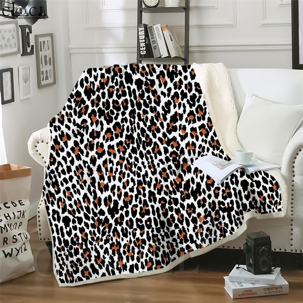 

cloocl blankets fashion leopard pattern 3d print harajuku sofa travel throw blanket teens plush quilt