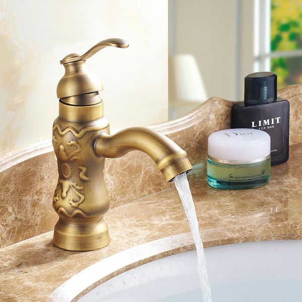 

bathroom sink faucets copper kitchen carved style basin faucet antique, european retro bathroom, brass and cold vintage