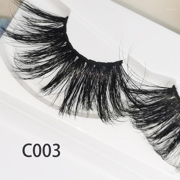 

30mm long 3d mink lashes extra length eyelashes big dramatic volumn natural strip thick false1