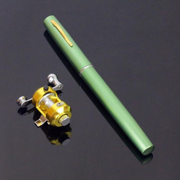 

mini pocket fishing rod aluminum alloy pen reel boat rods