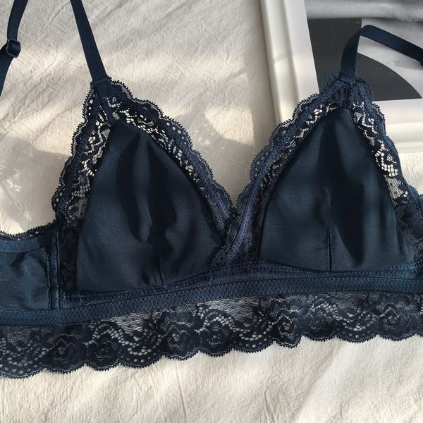 

unlined wire bralette set lace bra and panty set ensemble lingerie autumn womens intimates underwear & sleepwears, Red;black