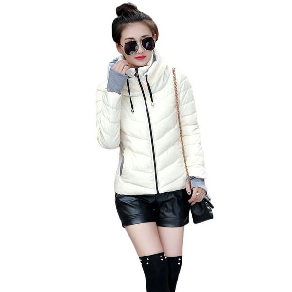 

women's trench coats white coat women black pink red 9 colors plus size hooded parka 19 autumn winter korean fashion short slim down ja, Tan;black