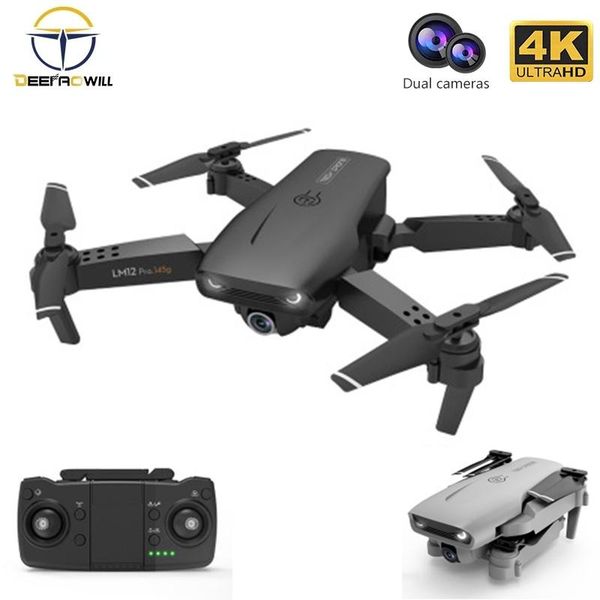 

mini drone with 720p 4k hd dual camera 5g wifi fpv wide angle foldable quadcopter height keep rc helicopter dron toys drones