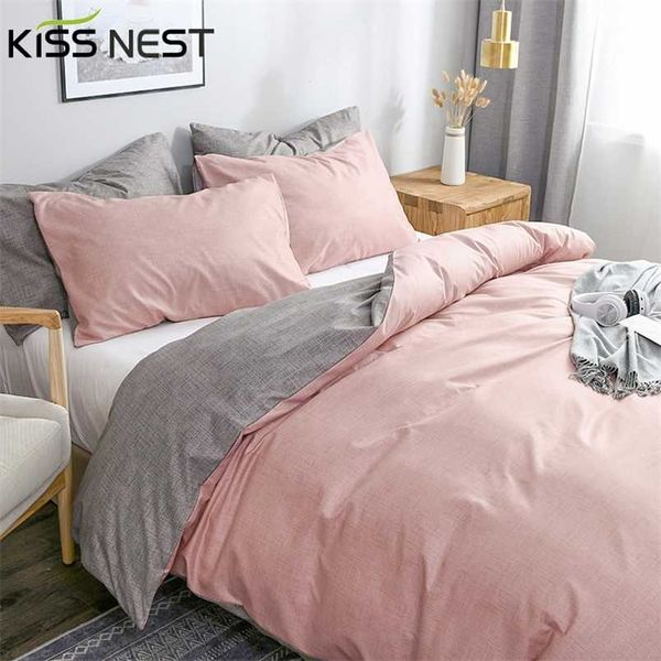 Home COBRETER BEDDING 3PCS Duvet Cobertura Conjunto de 100% Microfiber Lixamento AB Lado Diferente Design 220x240 135x200 Decor Têxteis 211007