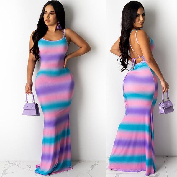 

women's swimwear sun dress for women long beach summer swimsuit cover up backless stripe print skirt slim polyester swim suit tunic mat, White;black