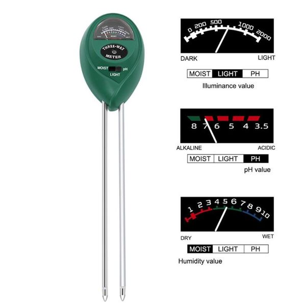 

meters soil ph meter 3 in 1 water moisture flowers sensor plants acidity humidity measurement garden tool 40%off