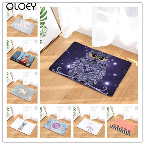 

cushion/decorative pillow colorful animal printed floor mat door 40x60cm velvet bathroom non-slip rug kitchen living room decorative ..