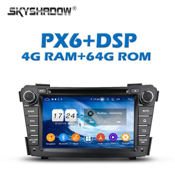 

player px6 ips dsp android 9.0 4gb + 64gb rom car dvd wifi bluetooth 5.0 rds radio gps map for i40 2011 2012 2013 2014