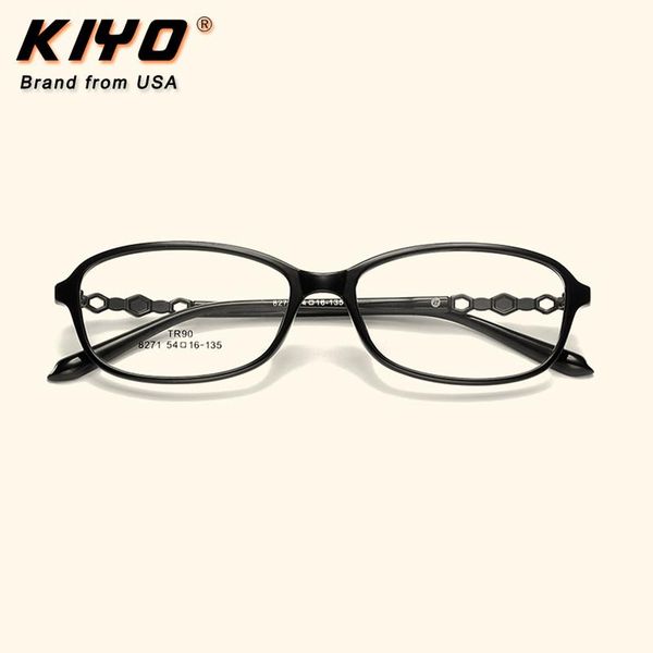 

fashion sunglasses frames kiyo brand 2021 women men optical frame tr90 eyeglasses round spectacles glasses eyewear 8271, Black