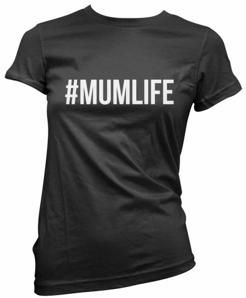 

ladies #mumlife tshirt - hashtag t shirt - mothers days gift idea - mum mummy, White;black