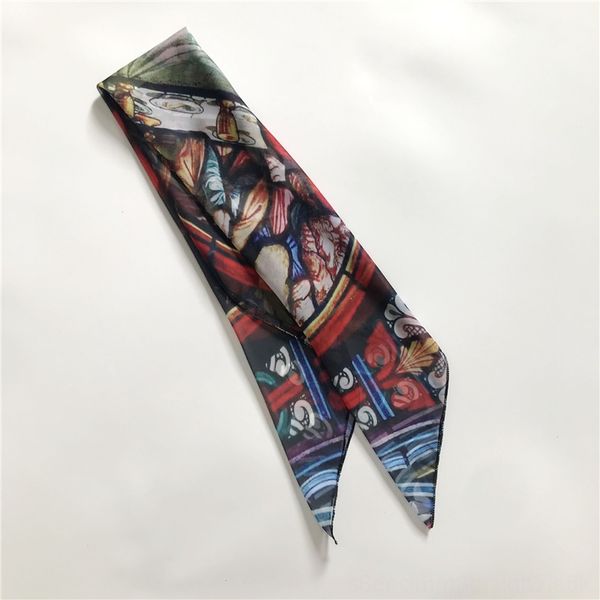 

aovy chiffon spring cravat and autumn ties versatile women's decorative small square polyesterchiffon scarves spring and autumn versati, Black;gray