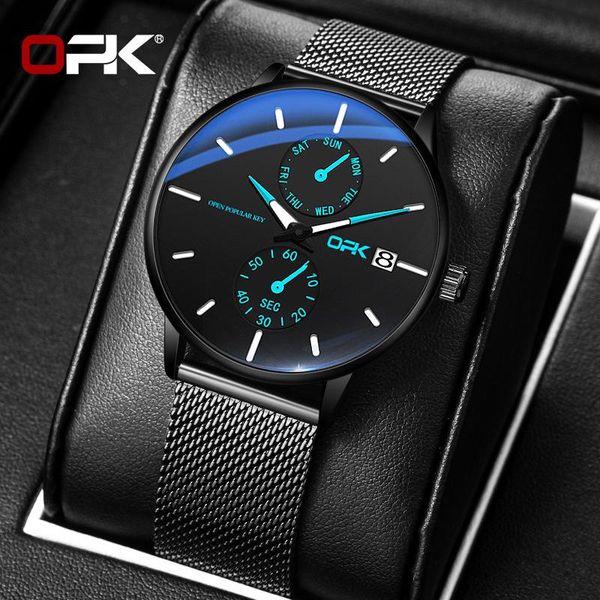 

wristwatches mens watches crrju luxury sport wrist watch unique design stainless steel auto date mesh strap men fashion casual quartz, Slivery;brown