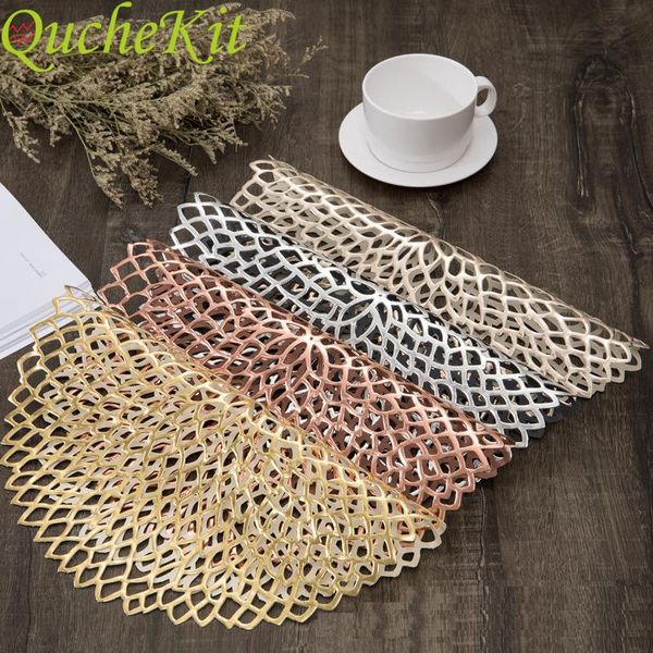 

mats & pads round flower hollow coasters pvc table placemat dining mat cup pad slip insulation kitchen accessories home decoration