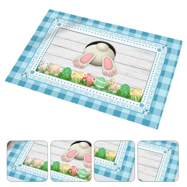 

carpets 1pc decorative easter ground mat stylish beautiful anti-skid carpet (light blue)