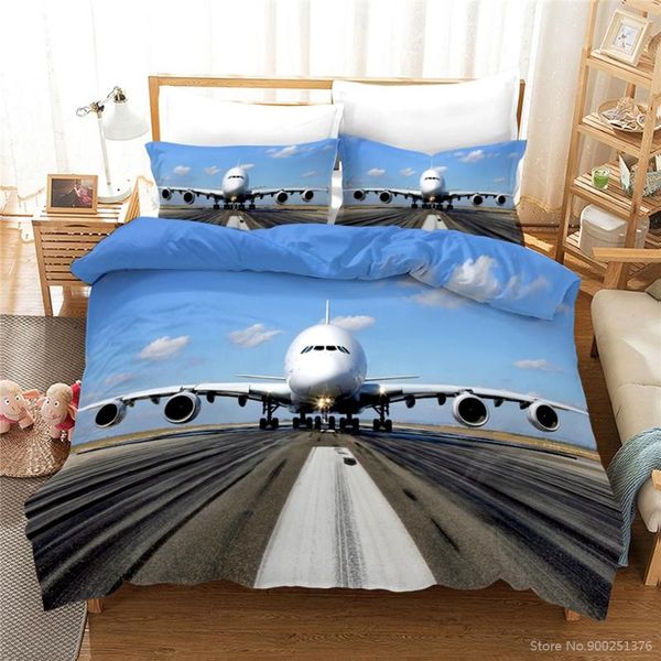 

bedding sets 2/3pcs aircraft plane 3d set  king size duvet cover / comforter & pillowcase quilt home textile