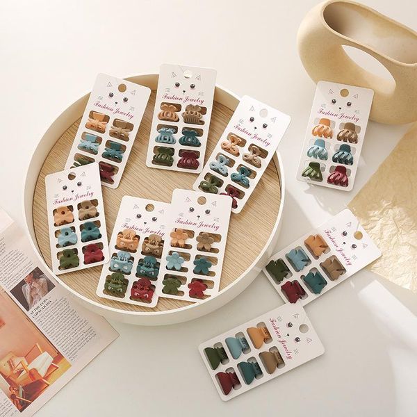 

hair accessories 6pcs/set cute crown butterfly crab claw clip grip barrettes clamps hairpin headdress styling tool, Slivery;white