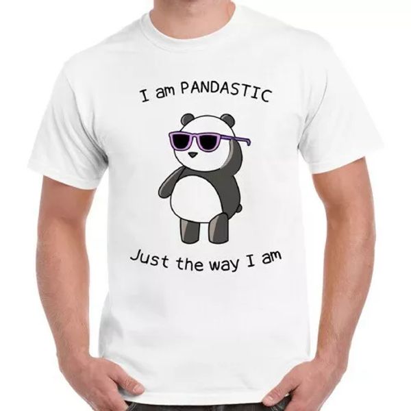

i am pandastic glasses panda funny men women gift t shirt 2859, White;black