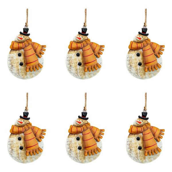 

christmas decorations 6pcs ornament party supplies pendant birthday universal indoor kids outdoor snowman for home hanging decor cute gift