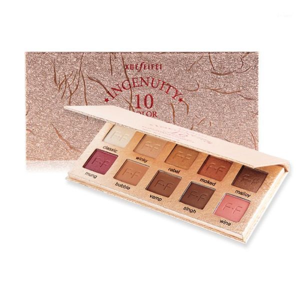 

arrival charming eyeshadow 10 color palette waterproof delicate and silky make up matte shimmer eye shadow tslm11