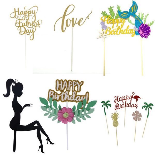 

other festive & party supplies glitter paper happy birthday cake er cupcake dessert decoration for celebration