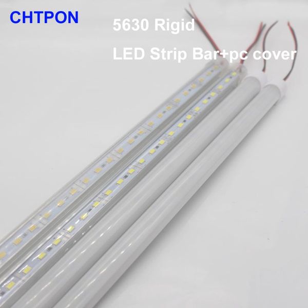 

5pcs 50cm dc12v smd 5630/5730 led rigid strip bar light+pc cover light tube (warm white / cool white) strips