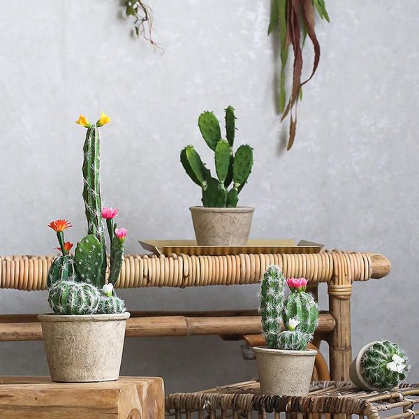 

decorative flowers & wreaths simulation plant cactus small potted indoor deskbonsai decoration combination creative artificial plants ho