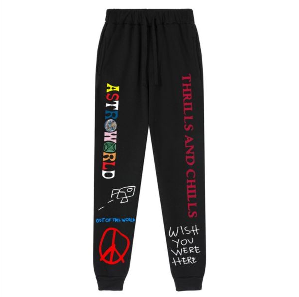 

designed fashion letter printed pants for men hip hop black gray casual loose trousers m-2xl