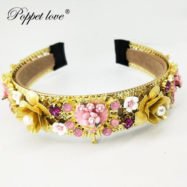 

hair clips & barrettes gold rhinestone princess hairband wedding party bridal crown headbands flower crystal tiara bands accessories, Golden;silver