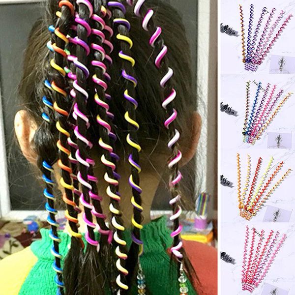 

hair accessories 6pcs/lot rainbow color headband cute girls band crystal long elastic bands headwear random