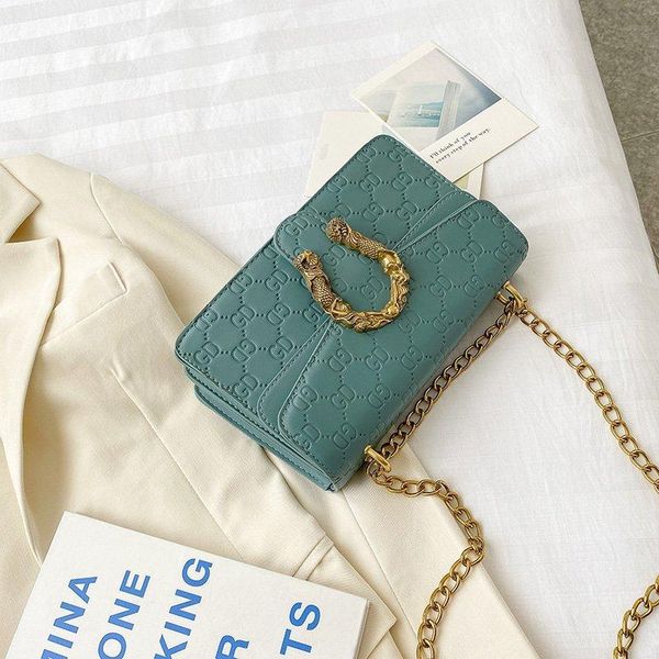 

evening bags luxury designer brand retro fashion ladies square bag 2021 leather women's handbag chain tote shoulder messenger