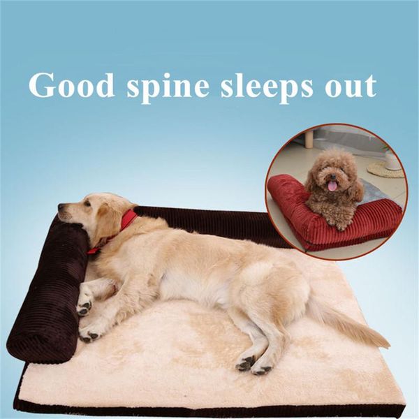 

luxury large dog bed sofa cat pet cushion for big dogs washable nest teddy puppy mat kennel square pillow house kennels & pens