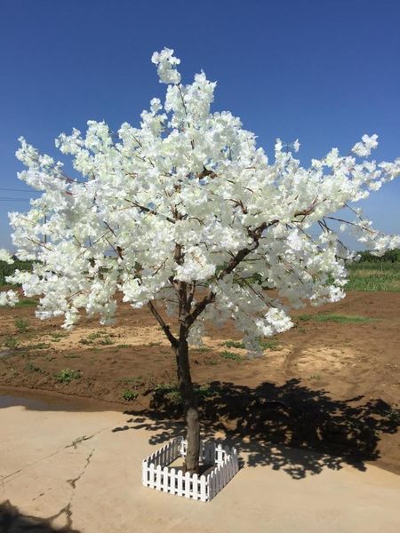 

white big simulation cherry tree wishing fake decorative flowers & wreaths