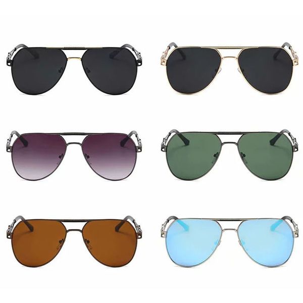 Универсальные женщины мужские солнцезащитные очки Черные солнцезащитные оттенки темные линзы очки 6 цветов G15 серые коричневые голубые линзы