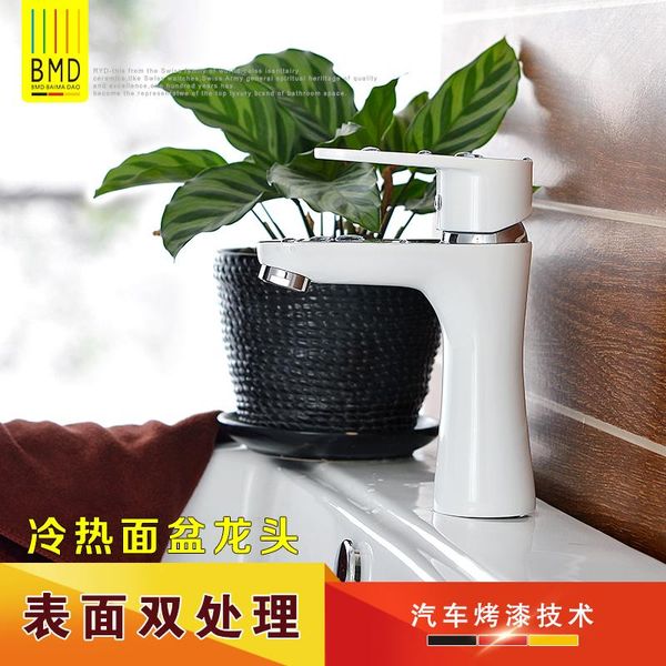 

bathroom sink faucets copper faucet basin are and cold white paint single hole
