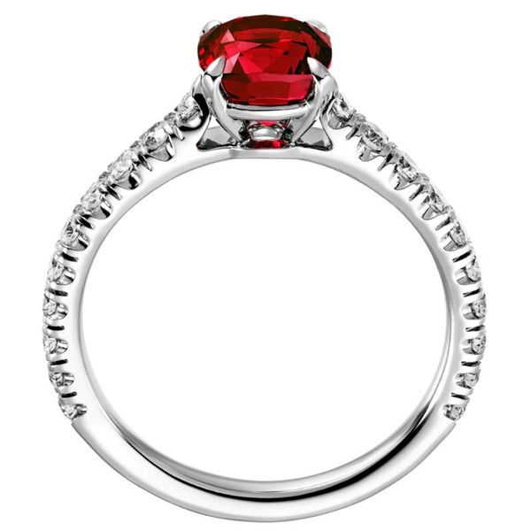 

cluster rings 18k au750 white gold ring women wedding anniversary engagement party square cushion garnet moissanite diamond elegant, Golden;silver