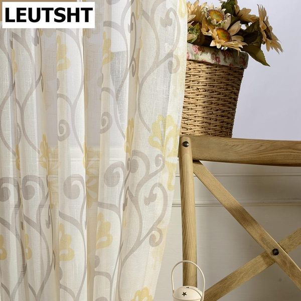 

curtain & drapes modern simple curtains for living dining room bedrooms european style printed screen fashion tulle custom made