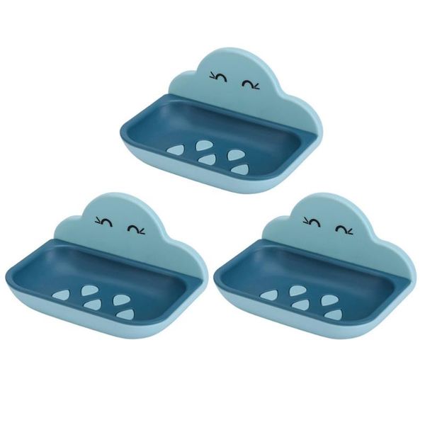 

soap dishes 3 pcs practical boxes creative storage rack punch-holder