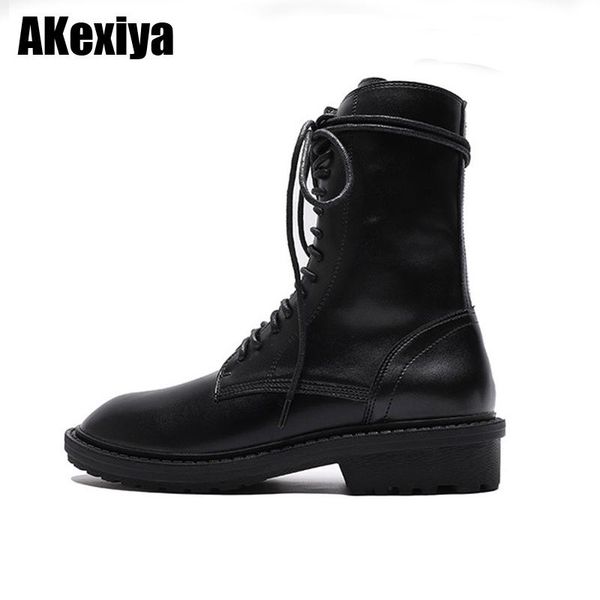 

boots 2021 women fashion ankle for chunky platform shoes woman bc1476, Black