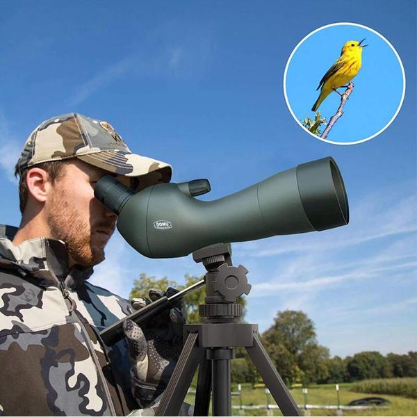 

telescope & binoculars gomu 20-60x60 monocular zoom hd connect camera portable tripod spotting scopes for bird watching hunting professional
