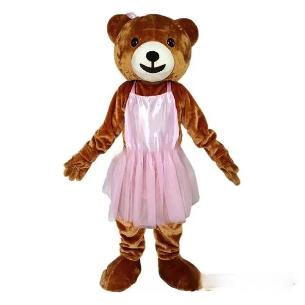 Professionelles rosa Rock-Bär-Maskottchen-Kostüm, Halloween, Weihnachten, ausgefallenes Partykleid, Cartoon-Charakter-Anzug, Karneval, Unisex-Erwachsene-Outfit