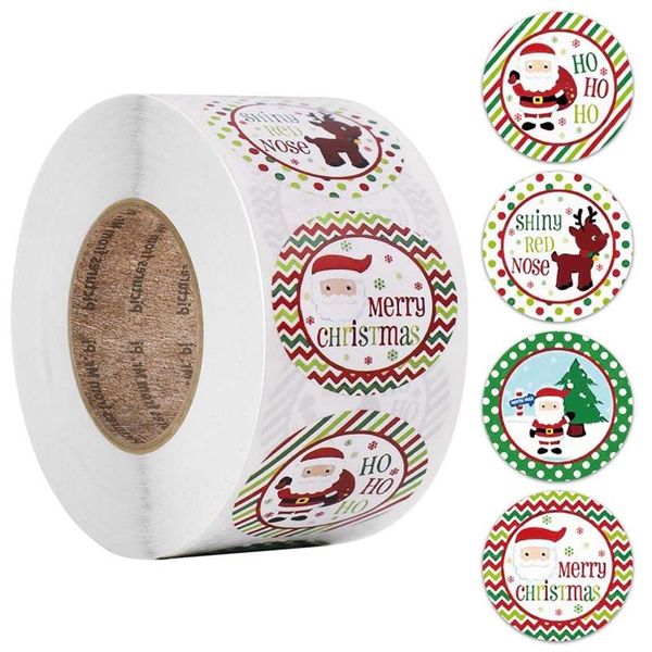 

gift wrap 500pcs round 4 designs merry christmas thank you stickers seal labels for envelope cards package scrapbooking decor