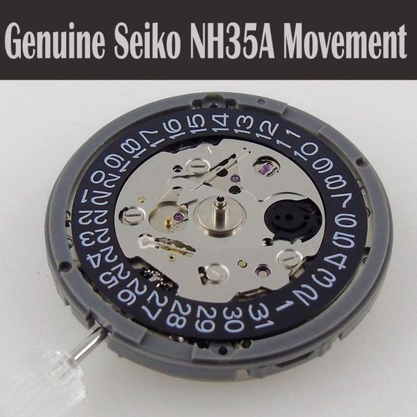 

repair tools & kits japan genuine nh35a nh35 automatic movement date display 24 jewels high accuracy black / white hacking seconds