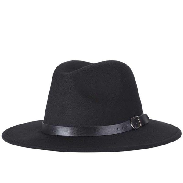 

stingy brim hats 2021 fashion men fedoras women's jazz hat summer spring black woolen blend cap outdoor casual x xl, Blue;gray