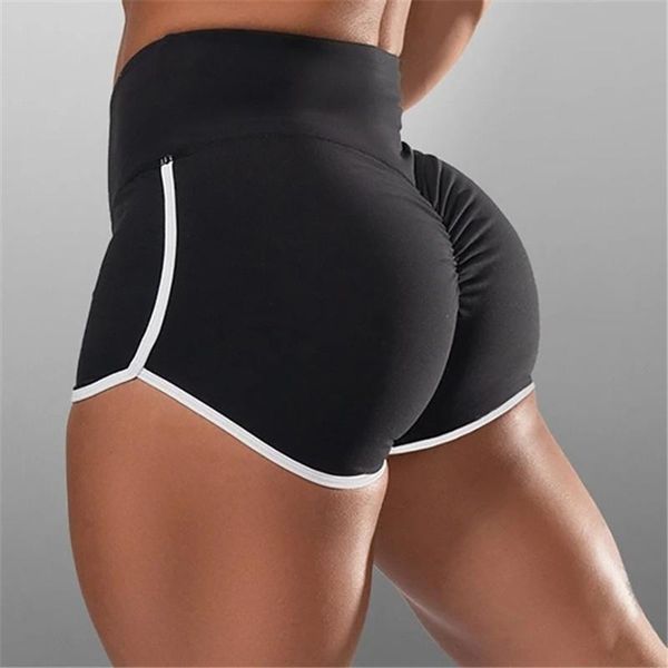 

women summer shorts high waist plus size womens hips push up sportswear quick-drying running casual short streetwear women's, White;black