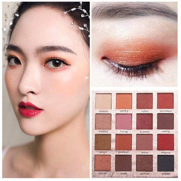 

eye shadow celebrity style colorful emi gold foil 16-color eyeshadow does not fade beginners easy on the makeup