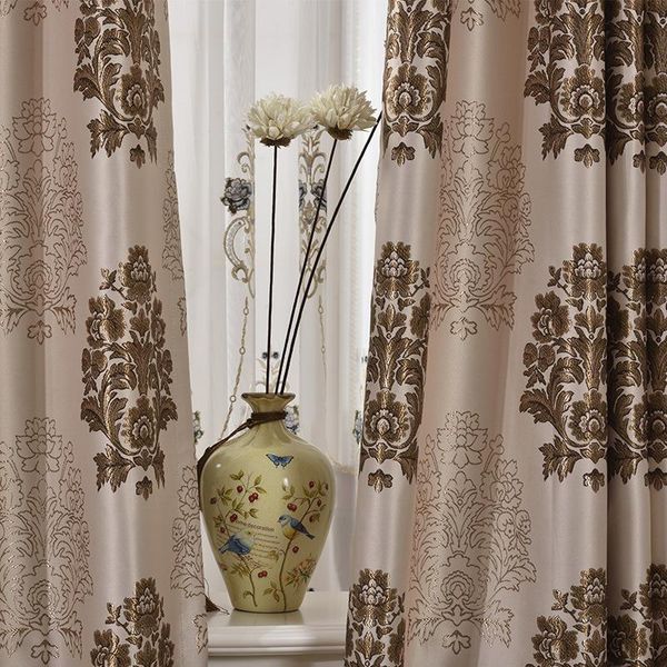 

curtain & drapes european style light luxury curtains high-precision yarn-dyed jacquard for living room bedroom blackout custom