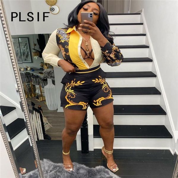 

women's tracksuits style summer print shorts set casual long sleeve 2 pieces women tracksuit female outfits, Gray