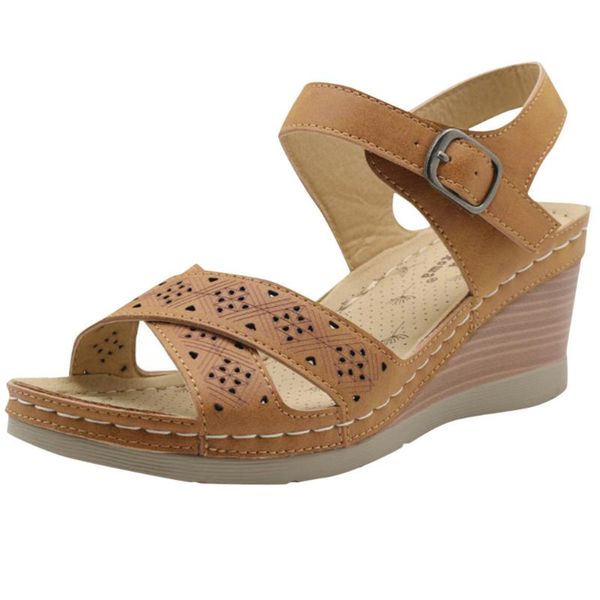 

the 2021 summer roman sandals women's platform strappy 4.9, Black