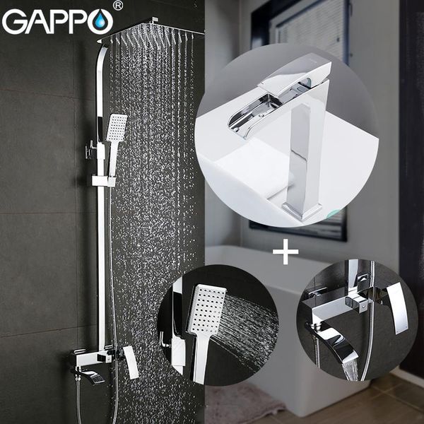 

gappo shower faucet torneira do anheiro waterfall shower heads set bathroom system brass bathroom mixers